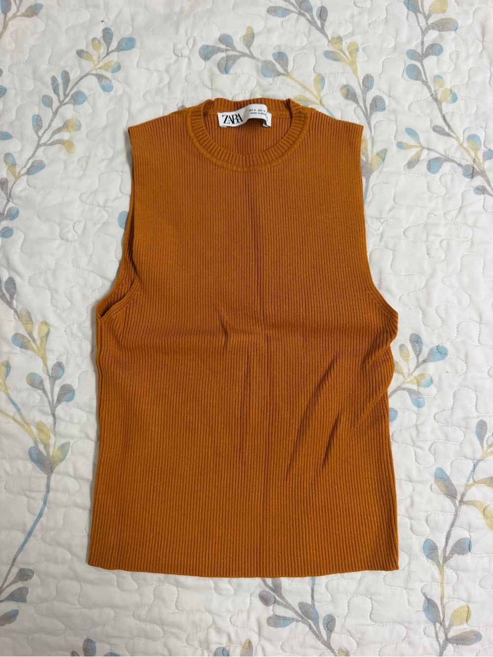 ZARA Mustard Knit Tank